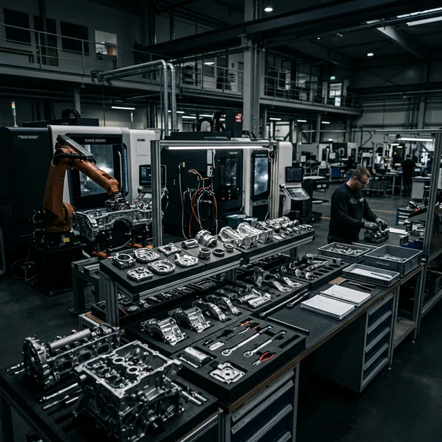 OEM & Üreticiler Endüstriyel OEM üretim hattı CNC işlenmiş metal bileşenler — PartGo tedarik çözümleri