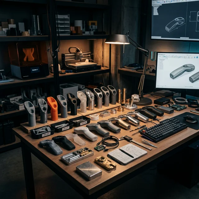Startup & Ar-Ge Ekipleri Startup Ar-Ge atölyesi prototip iterasyonları ve CNC parçalar — PartGo hızlı prototipleme